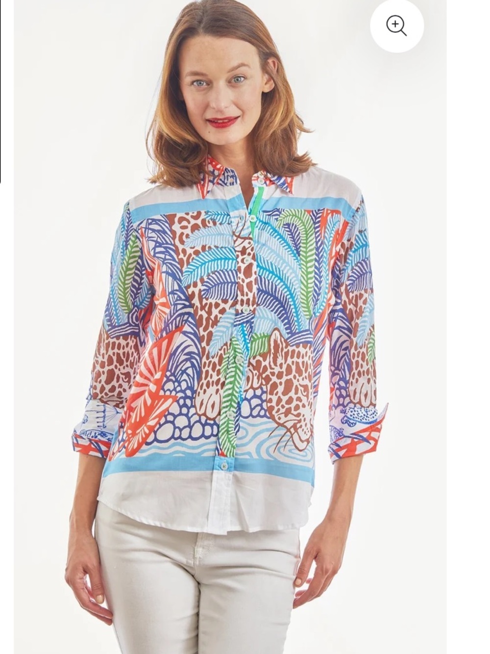 Tizzie Lizzie 3/4 Sleeve Rome Shirt Cheetah Shirt Size Small - Picture 6 of 6